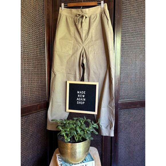 Madewell Pull On Khaki Joggers Size Medium - Picture 1 of 7